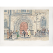 Discussion d'Historiens devant le portail occidental de l'Eglise St Basile d'Etampes