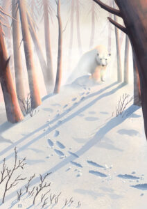 Ours polaire Nanouk art digital de Camille Dégarin