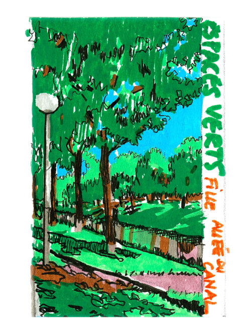 Allée du Canal à Courcouronnes