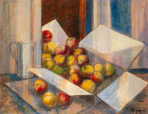 Nature morte pommes pichet