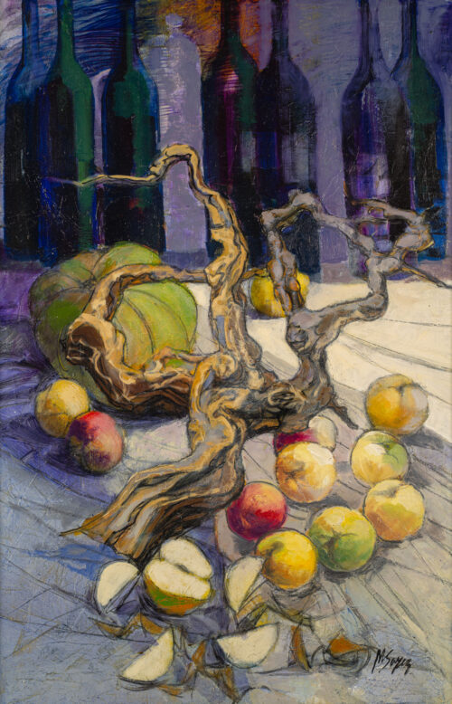 Nature morte Cep pommes