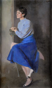 De bleu vêtue de Nathalie Gobin