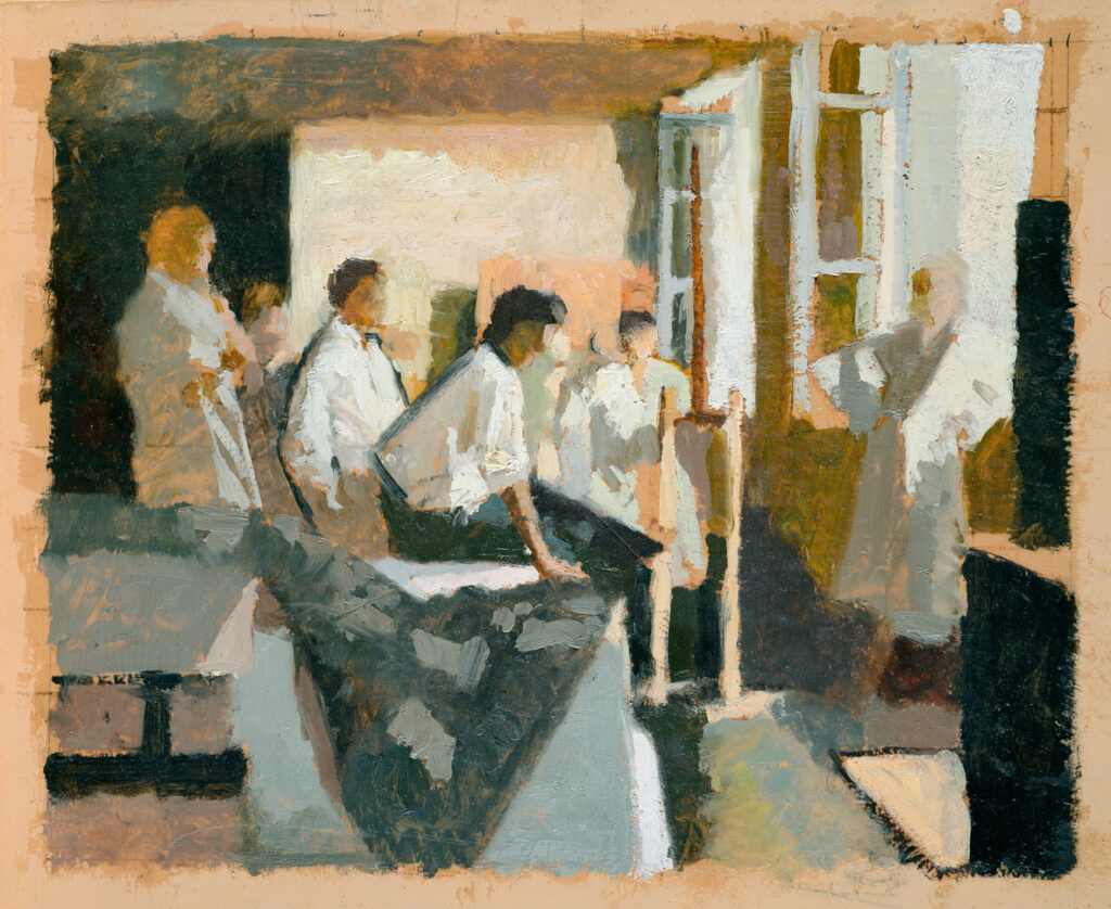 Esquisse pour l’atelier d’Étampes par Nathalie Gobin