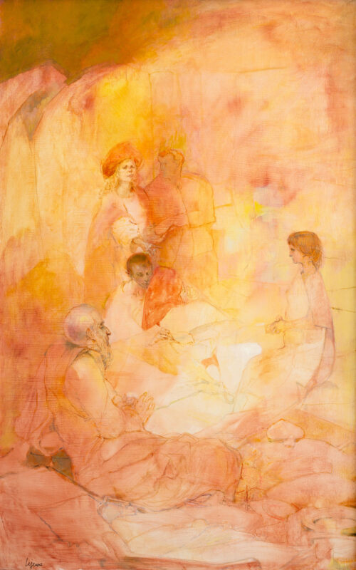 11 La Miraculée, huile sur panneau 92x58cm Philippe Lejeune