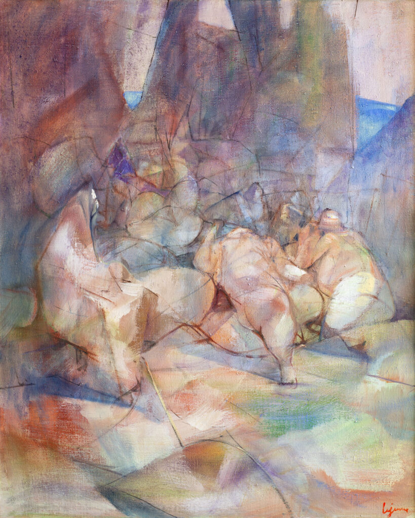 13 Les Vierges Folles, huile sur toile 81x65cm Philippe Lejeune