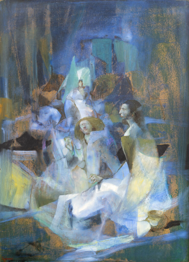 15 Les Vierges Sages, huile sur panneau 75x55cm Philippe Lejeune