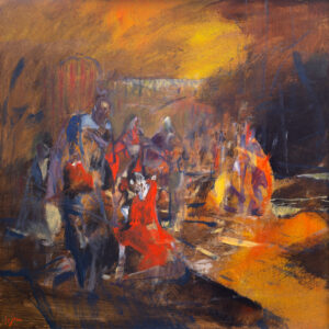 20 Le Retour de l’Enfant, huile sur panneau, 61x61cm Philippe Lejeune