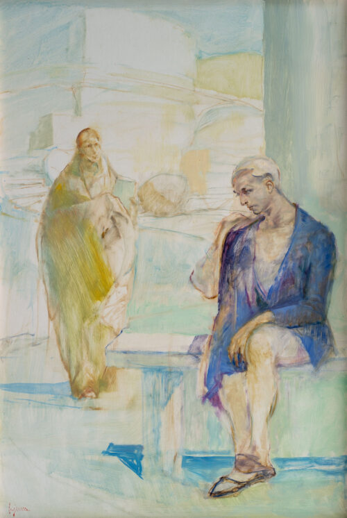 24 Tolle et Lege, huile sur panneau 63X41cm Philippe Lejeune