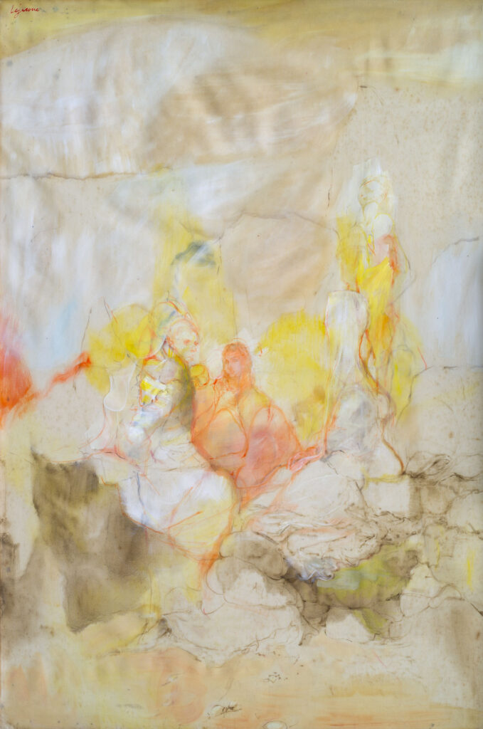 25 Saint Antoine, huile sur soie, 62x41cm Philippe Lejeune