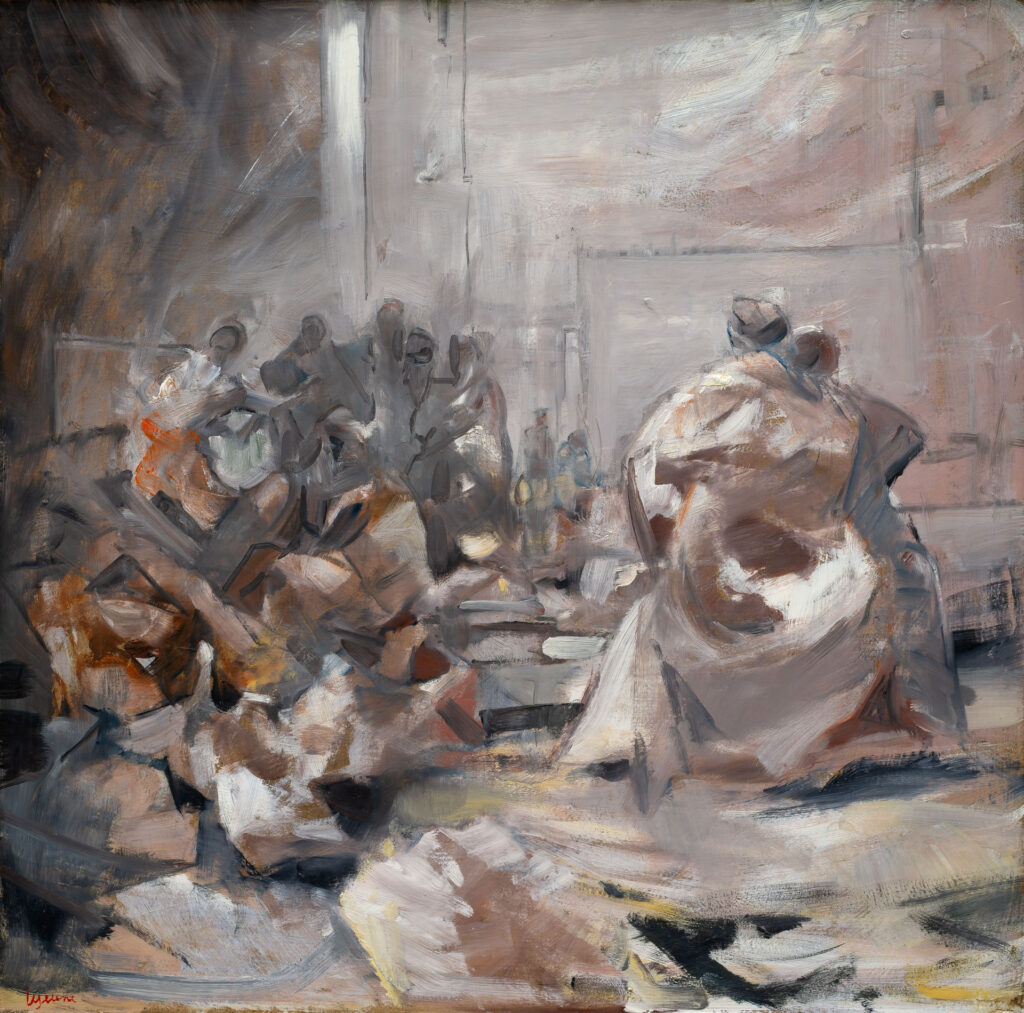 29 Les Saintes Femmes, huile sur panneau, 46x46 cm Philippe Lejeune