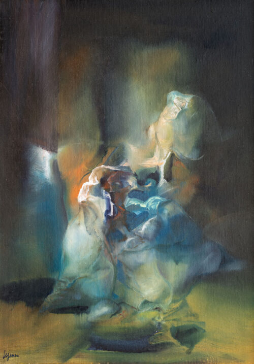 30 Jésus pénétrant au Cénacle, carton toilé, 46x33cm Philippe Lejeune