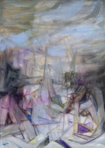 38 La Mer morte, huile sur toile 70x50cm Philippe Lejeune