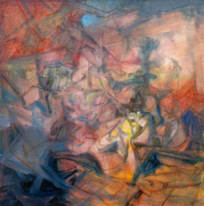 40 Le Disciple, huile sur toile 50x50cm Philippe Lejeune