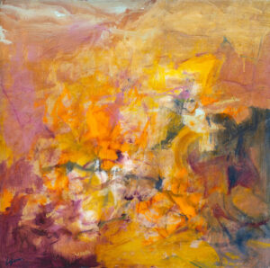 41 Le Sinaï, huile sur panneau 50x50cm Philippe Lejeune