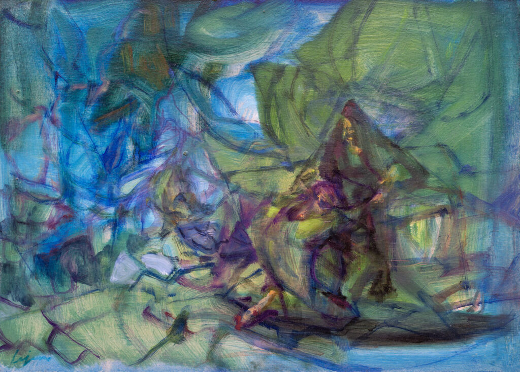 43 L’Enfant prodigue, huile sur panneau 33x46cm Philippe Lejeune