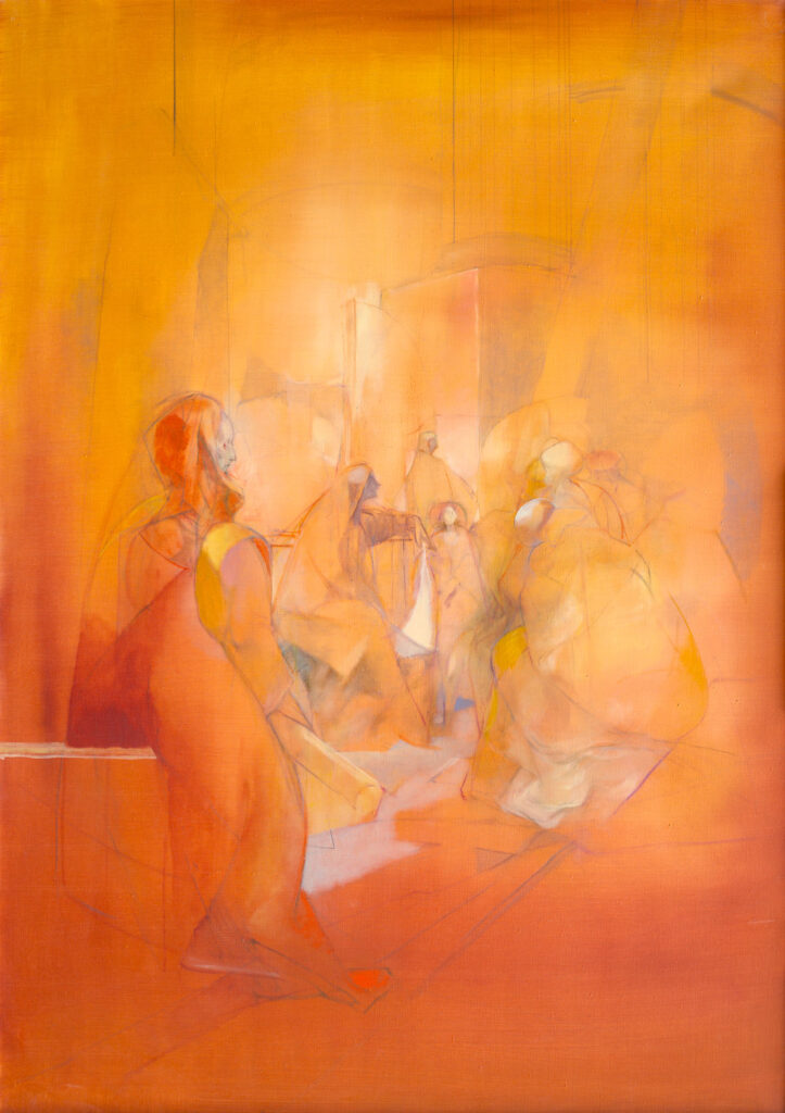 6 Jésus au temple, huile sur toile 100x70cm Philippe Lejeune