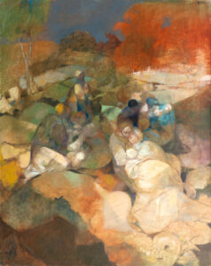 8 Le Jardin des Vierges Sages, huile sur toile, 92x73cm Philippe Lejeune